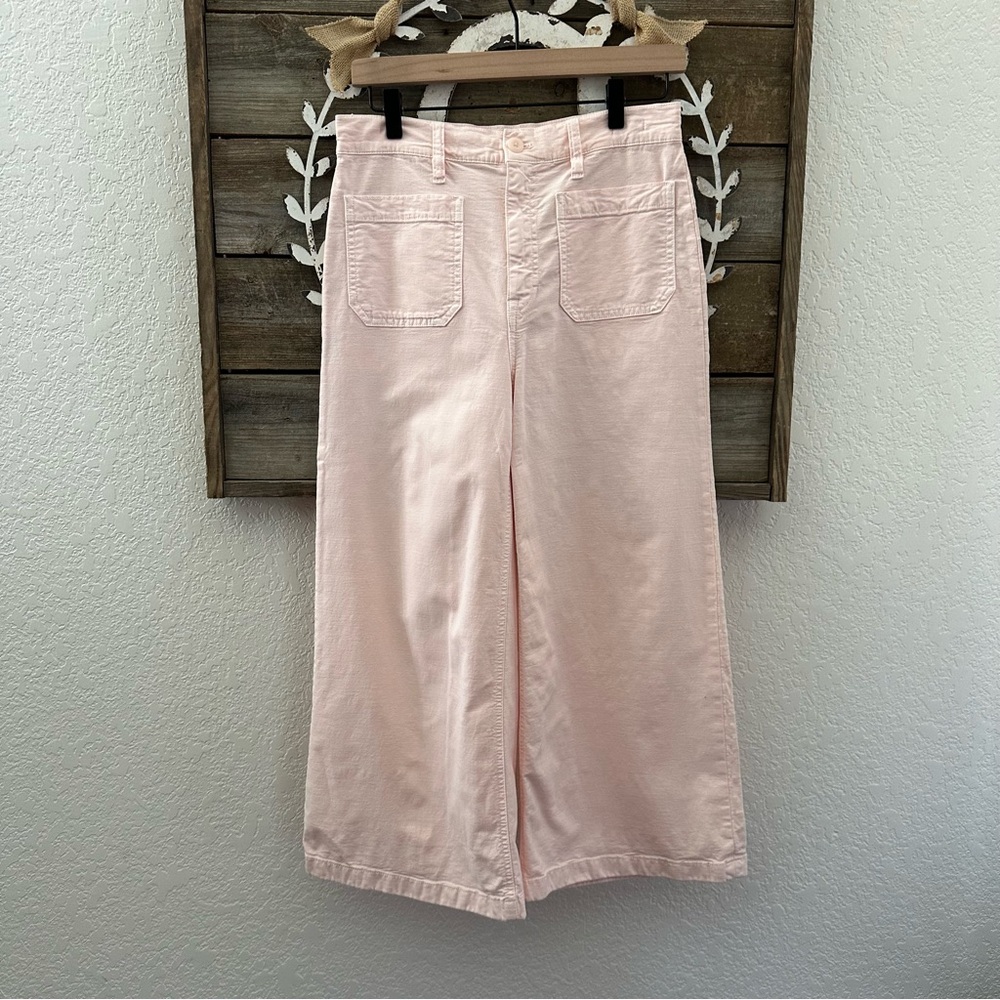 J. Crew‎ Point Sur Light Pink Wide-Leg Crop Pants Ladies size 28